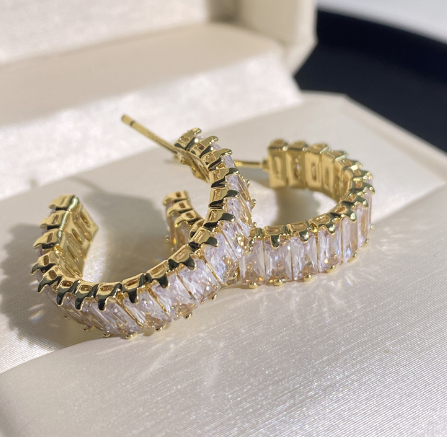Rulas Korean-style Circular Diamond Earrings