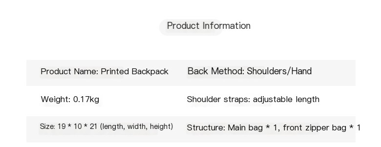 Snake Pattern Backpack