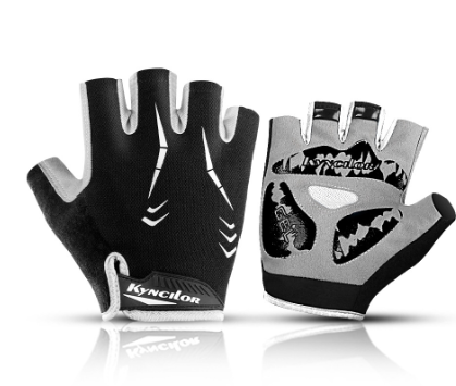 Half Finger Cycling Gloves Black and Blue