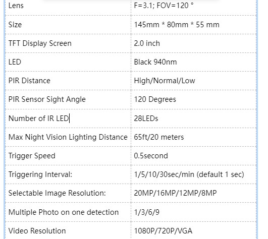 Outdoor Hunting Camera