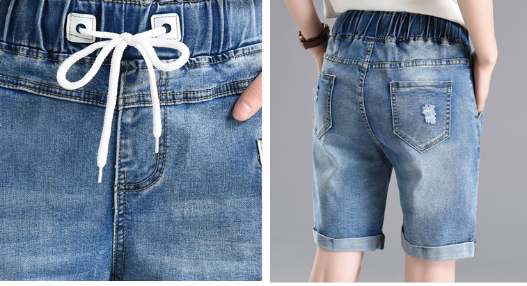 Summer Women's Distressed Denim Shorts