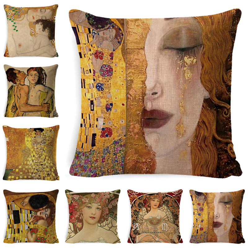 Couple Abstract Art Pillow 1