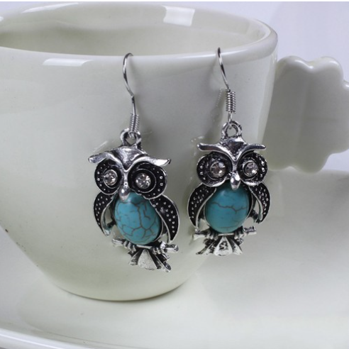 Turquoise Owl Jewelry Set Image 3