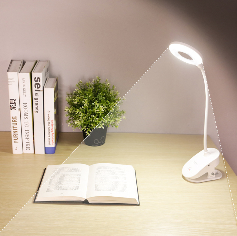 LED Clip Table Lamp in use