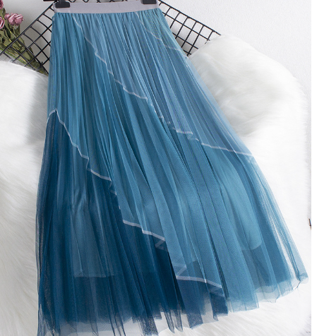 Top Panel Mesh Skirt Set Image 1