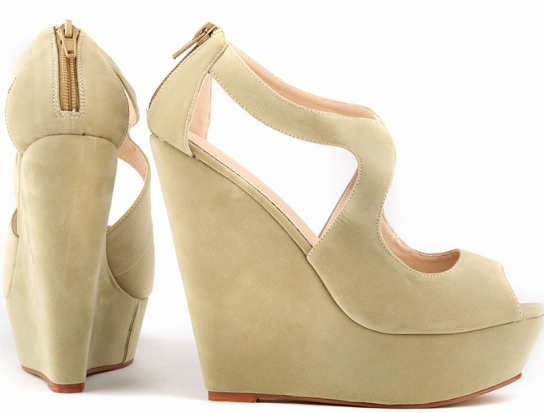Comfortable Fish Mouth Wedge Heels