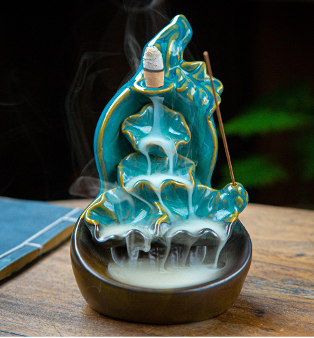 Ceramic Waterfall Incense Burner Image 2