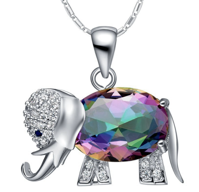 Crystal Elephant Pendant Image 2
