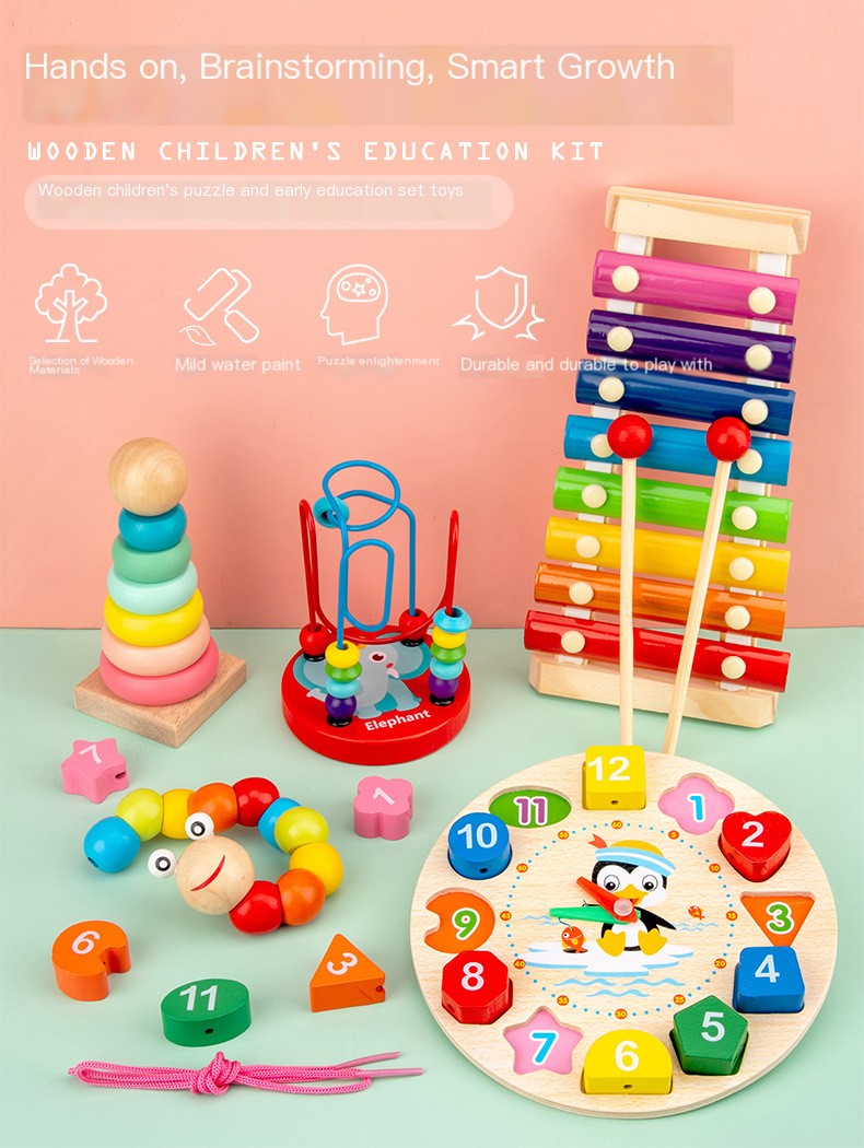 Wooden Musical Instrument Set