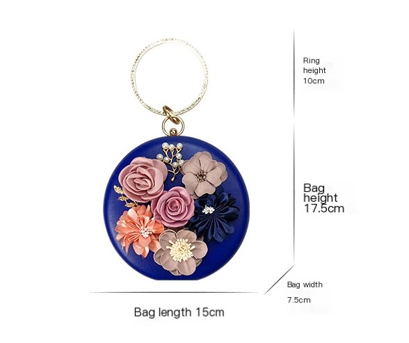 Round Floral Evening Bag Image 1