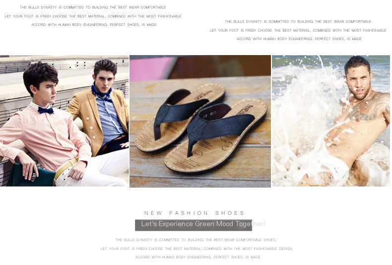 Durable Men's Flip Flops Sandals