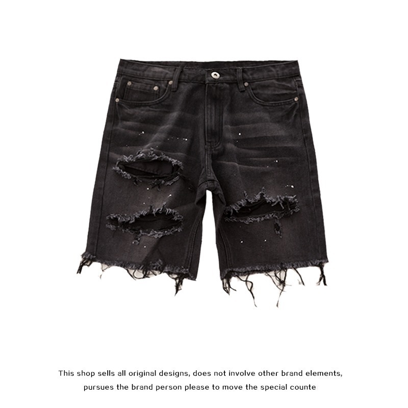 Washed Denim Shorts in Blue
