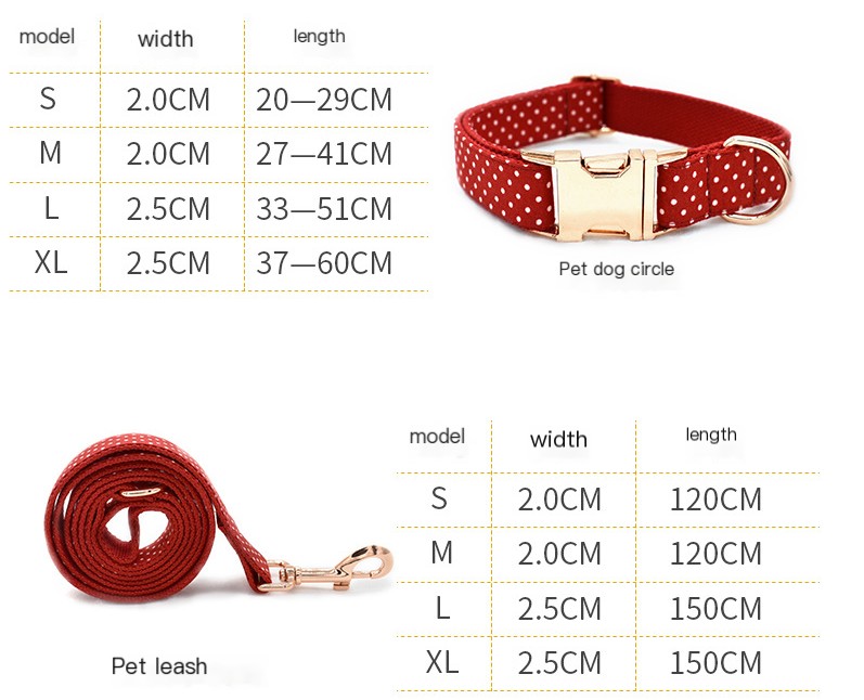 Red Dot Dog Leash