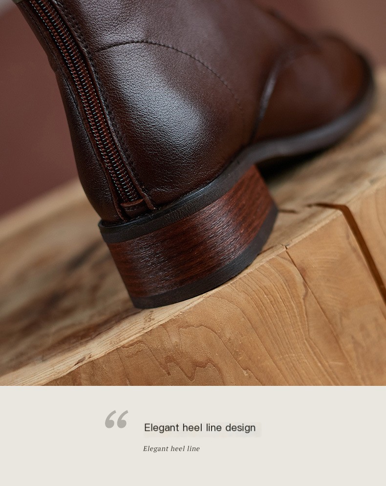 Brown Slimming Martin Boots 5