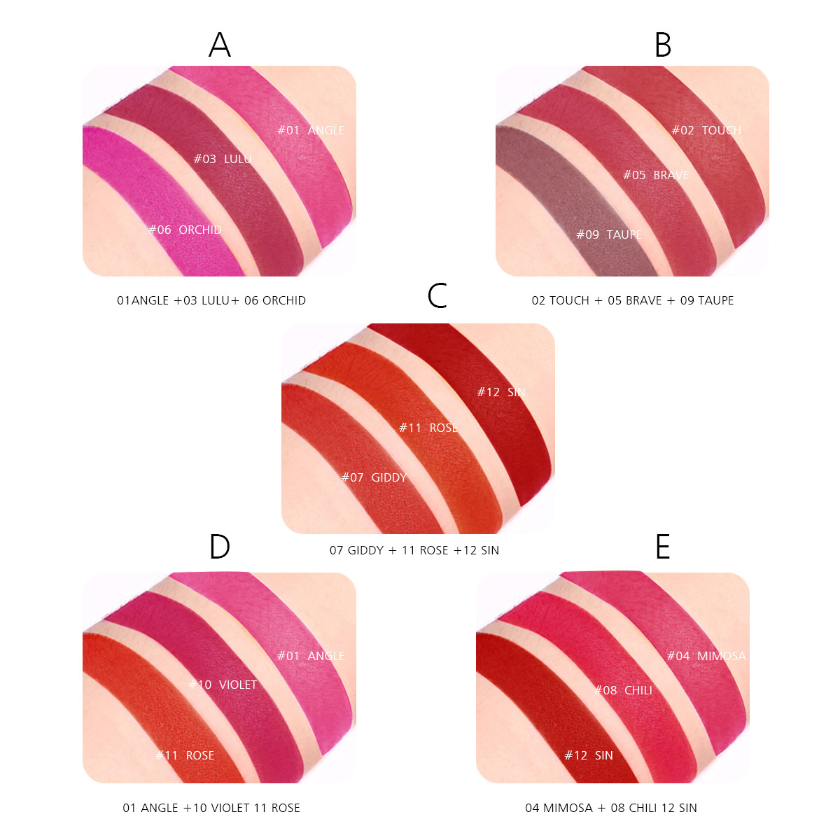 Various Lip Gloss Shades