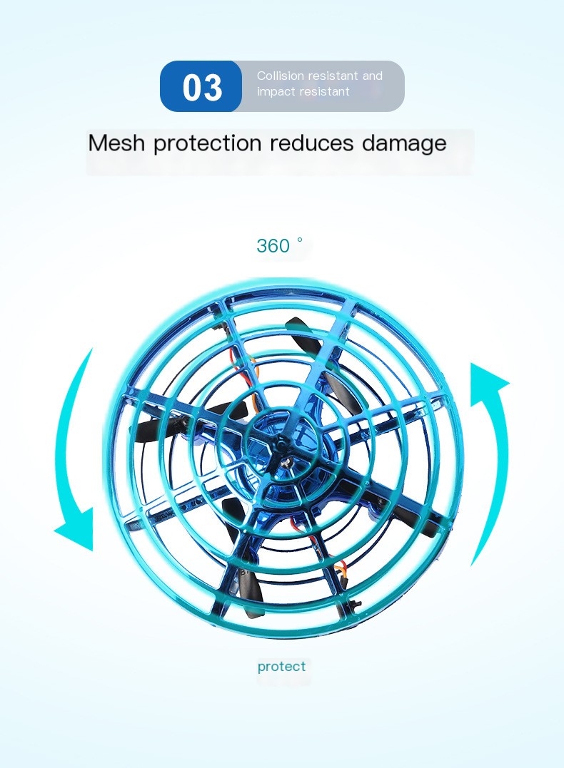 Gesture-Sensing Hover UFO Drone Close-up