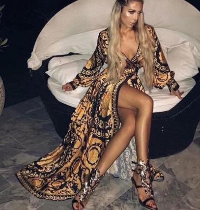 Retro Floral Dress Image 1