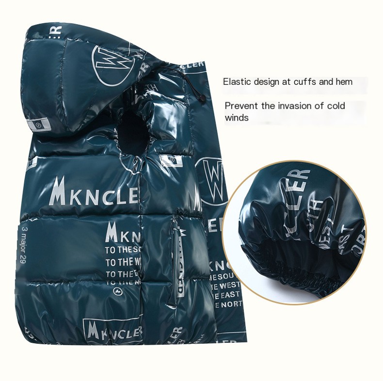 2023 new vest fashion autumn and winter W printed cotton waistcoat parent-child suit children's medium and large children's vest