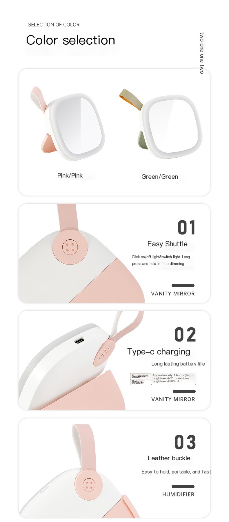 Stylish Pink Makeup Mirror