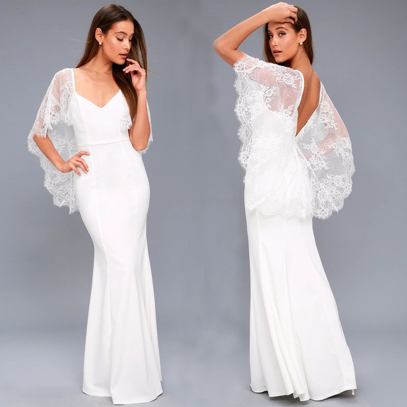 Lace Shawl Dress Image 2