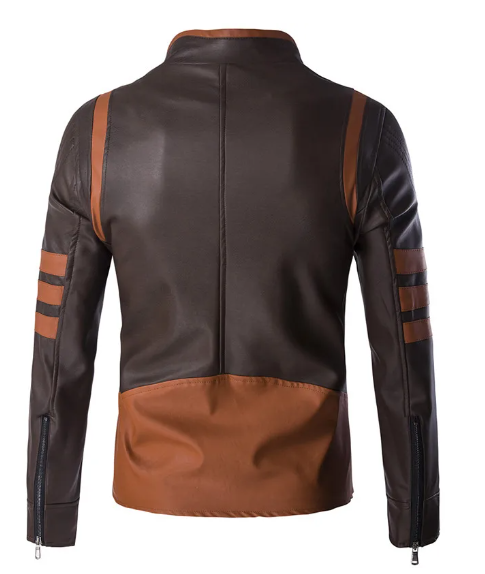 Biker Leather Jacket Detail View