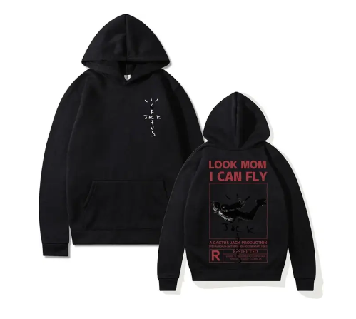 Double-sided logo print LOOK MOM I CAN FLY C image