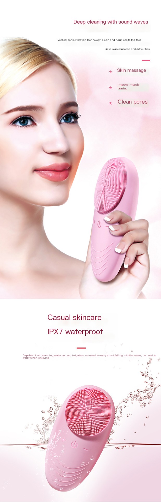 Silicone Electric Facial Cleansing Brush