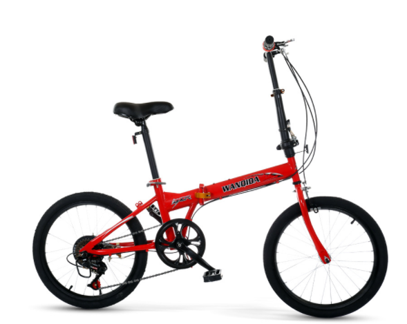 Selfree Folding Shifting Bike Female Male Adult Student Ultra-light Portable Folding Leisure Bike Twitter Bicicletta Pieghevole&&Red&&24*15(150-165cm)