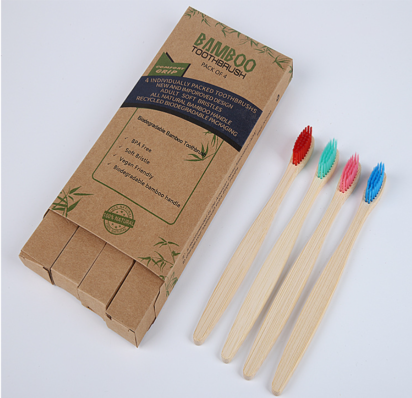 Bamboo Toothbrush Set Image 4