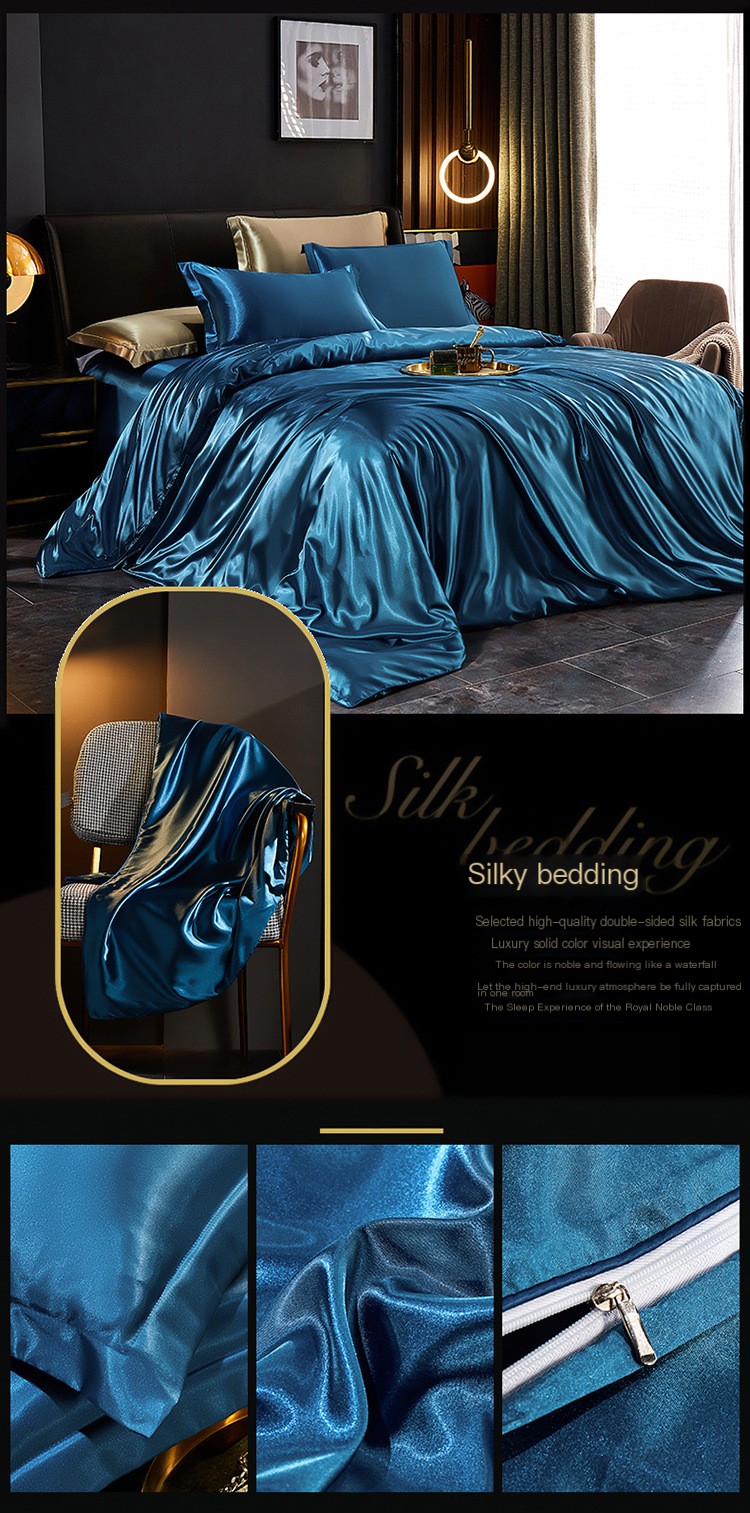 Silk Satin Bedding Set Image 3
