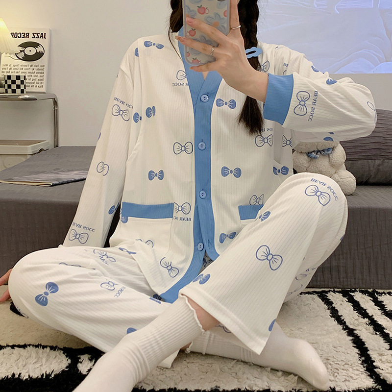 Summer Long Sleeve Nursing Pajamas