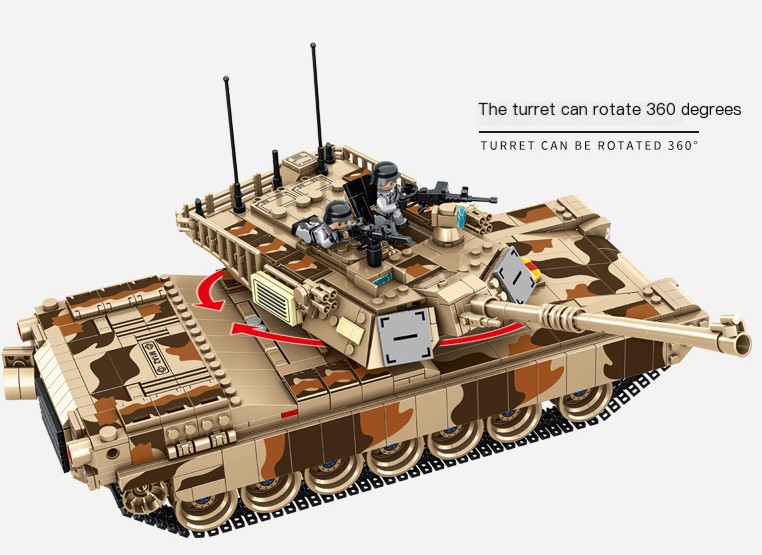 WW2 Military Leopard 2A4 Battle Tank Series Building Blocks Brick Model MOC Army Weapon Boy Set Kid Toy Childrens Christmas Gift