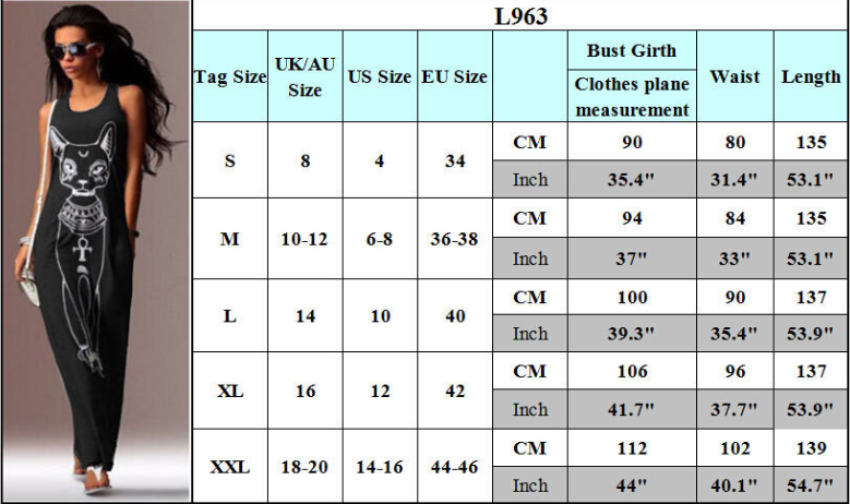 Gray Cat Print Dress Image 1