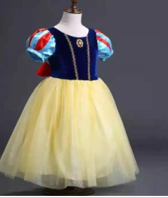 Children's Snow White Costume with Tiara and Wig (Gift) image