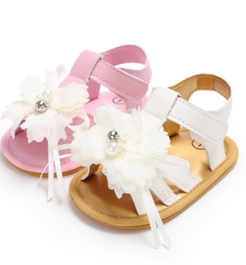 Flower Sandals White