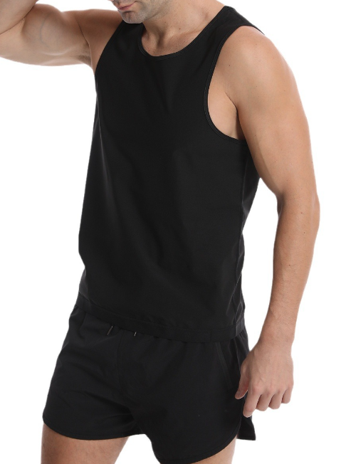 Men's Sauna Slimming Workout Top - Black