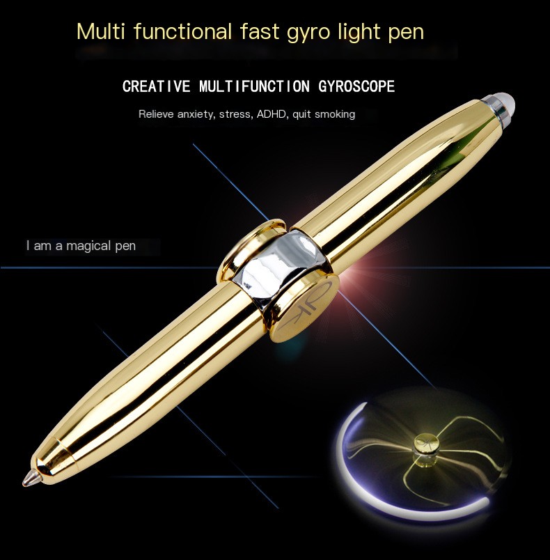 Rotating Finger Decompression LED Pen