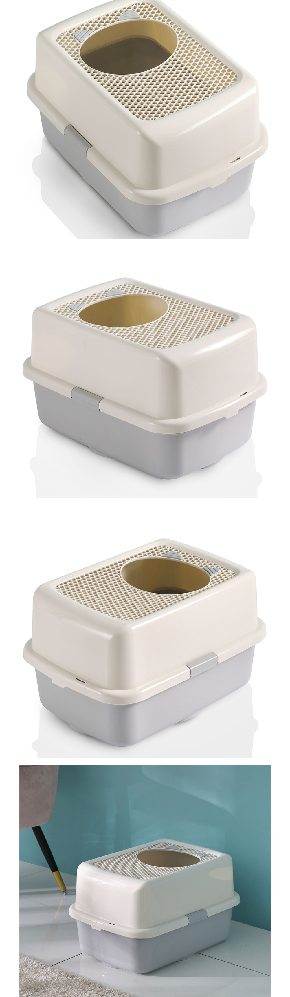 Extra Large Closed-Top Cat Litter Box