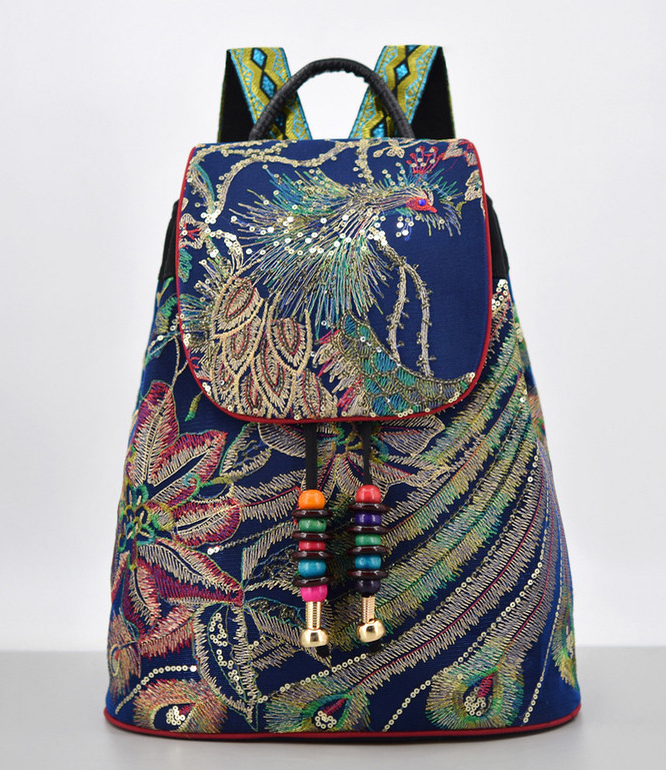 Ethnic Print Backpack Image 2