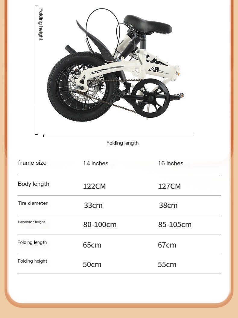 Cycling City Folding Bicycle Black