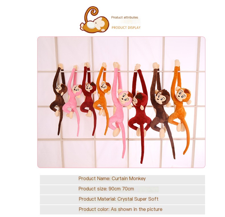 Monkey plush toy in Red