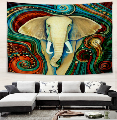 Abstract Elephant Tapestry