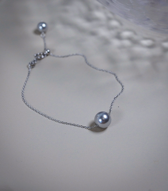 Akoya Pearl Bracelet Grey
