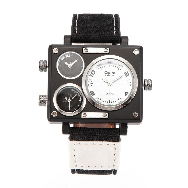 Men's Square Wristwatch in Black
