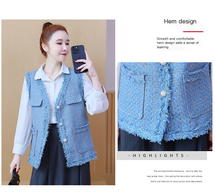 Women’s Loose Vest Cardigan - Image 5