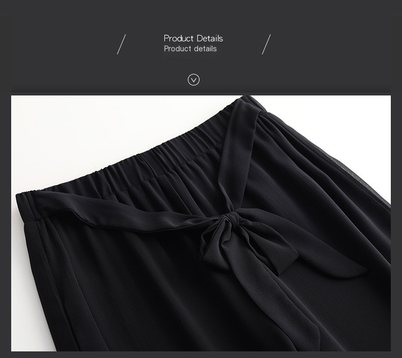 Chiffon Wide-Leg Pants