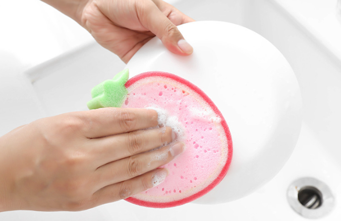 Fruit thick sponge scouring pad