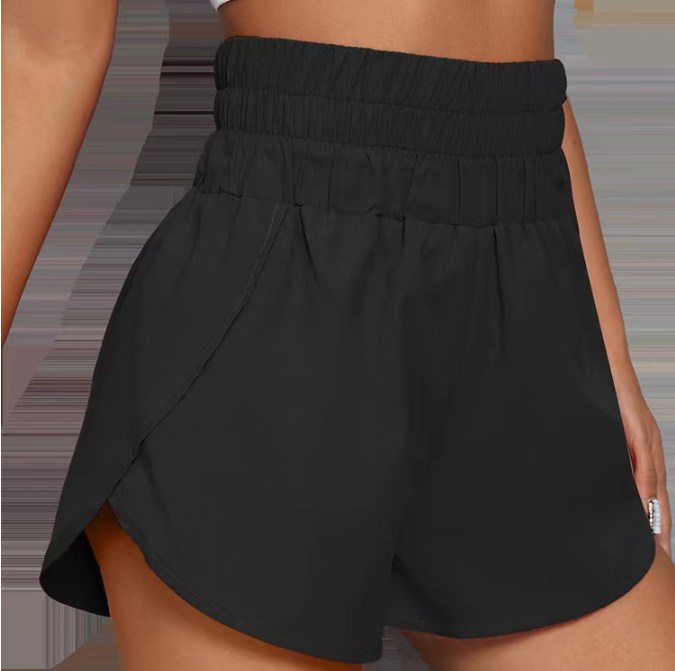 High-Waist Elastic Jogging Shorts