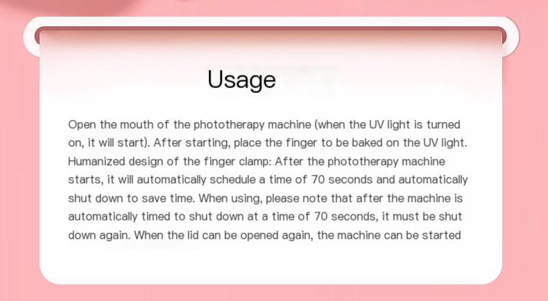 Nail UV LED Lamp - Features