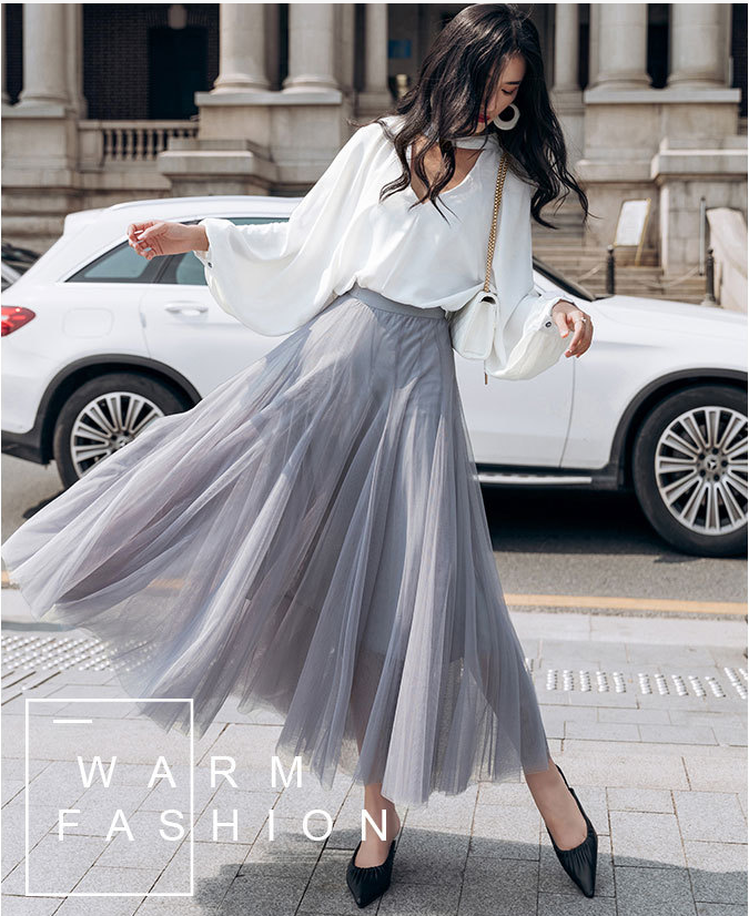 Net Yarn Fairy Oversized Skirt Image 1